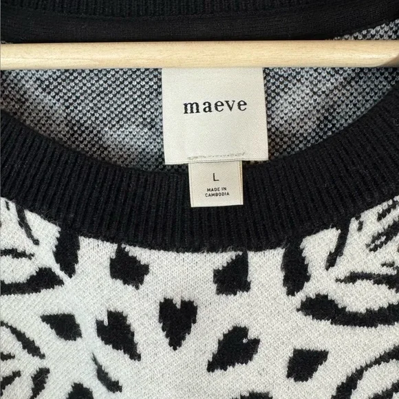Anthropologie Maeve Crop Crew Neck Sweater